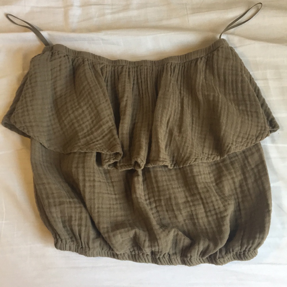 Michael Stars double Gauze blouson tube top
